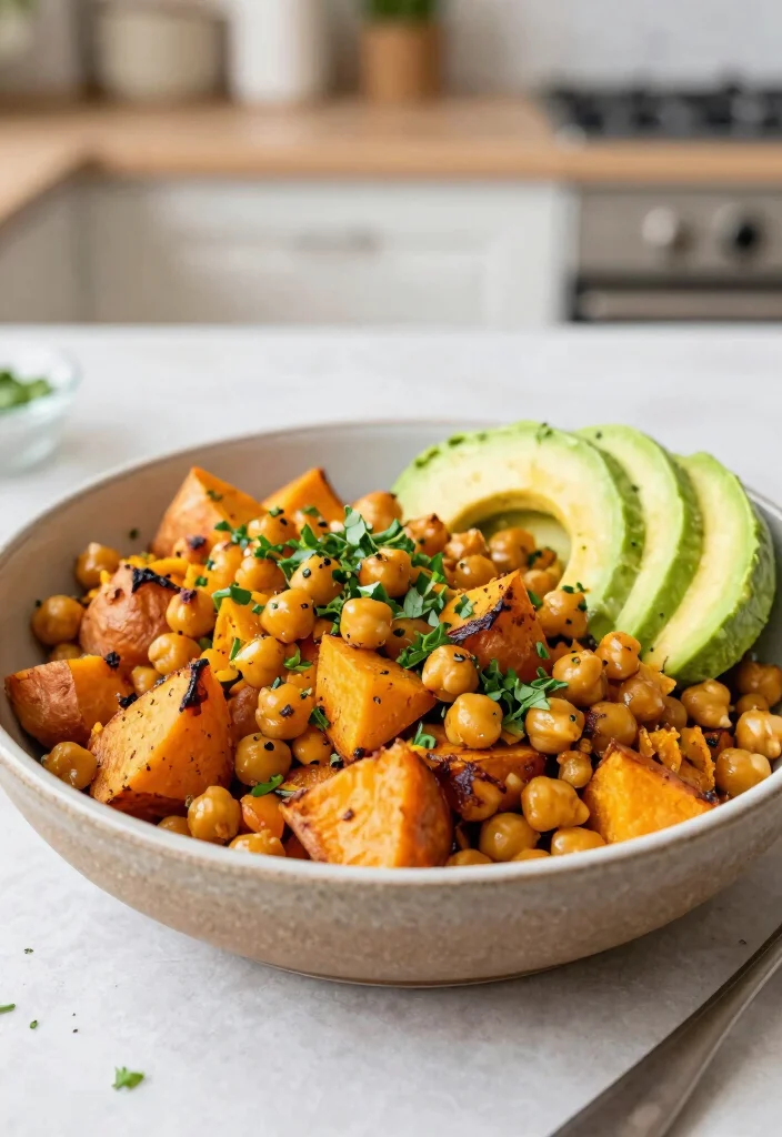 12 One Pot Vegan Recipes for Easy Clean Up Meals - 8. Sweet Potato and Chickpea Hash 1