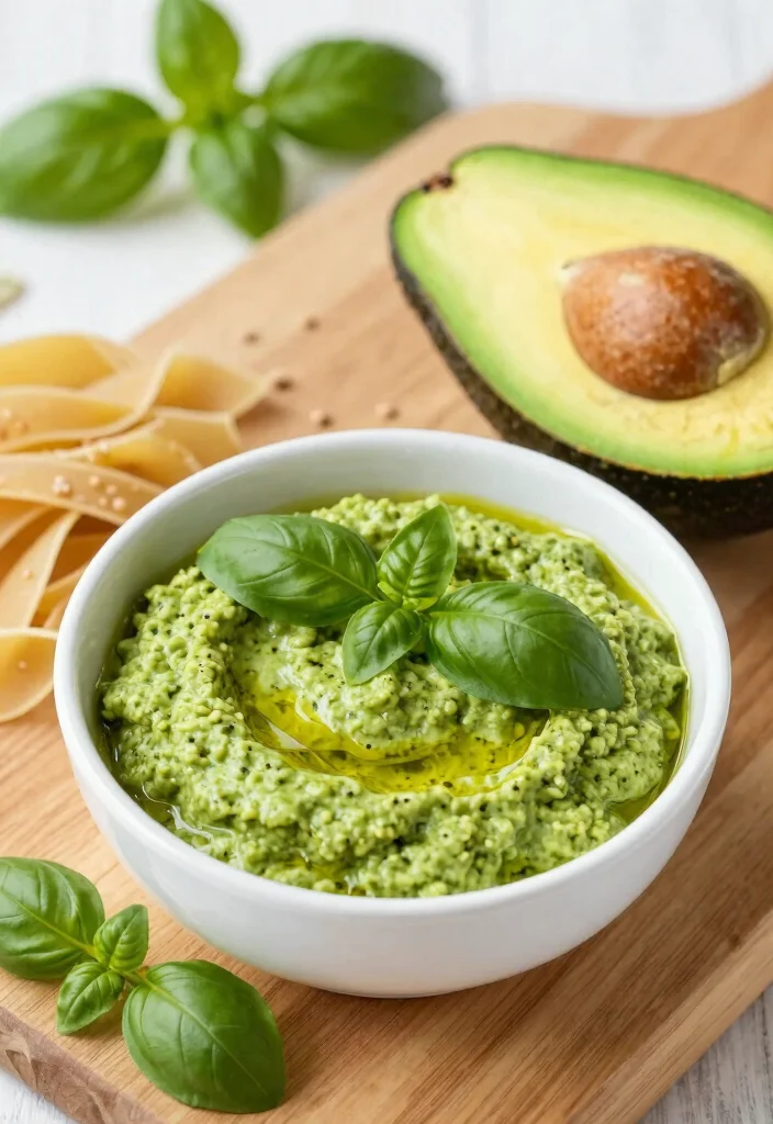 12 Vegan Pesto Recipes for Fresh Plant Based Meals - 4. Avocado Basil Pesto 1
