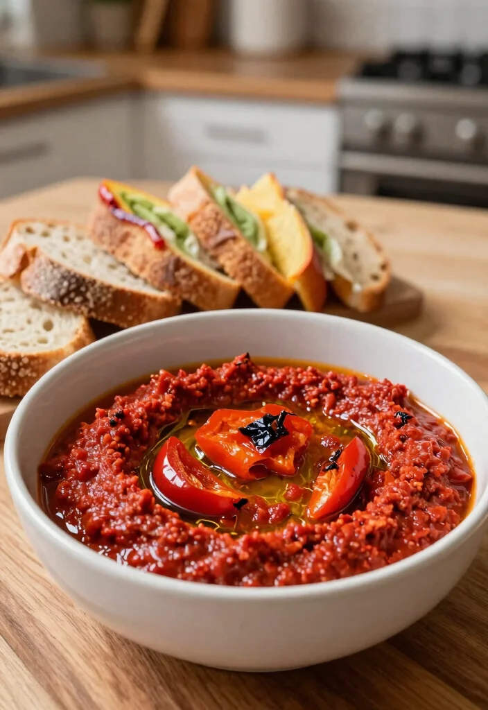 12 Vegan Pesto Recipes for Fresh Plant Based Meals - 6. Roasted Red Pepper Pesto 1